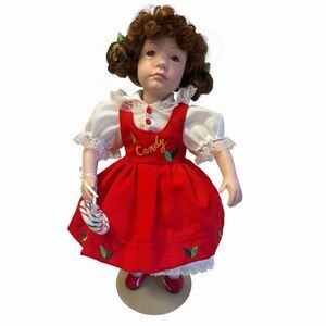 Vintage Porcelain Candy Doll Holiday Display Lace Dress Classic Collectible 🎄